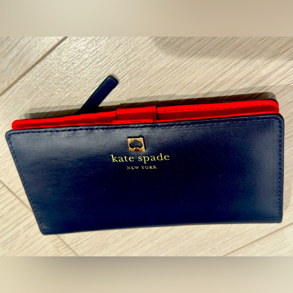 Katespade Purse Deep Blue Orange